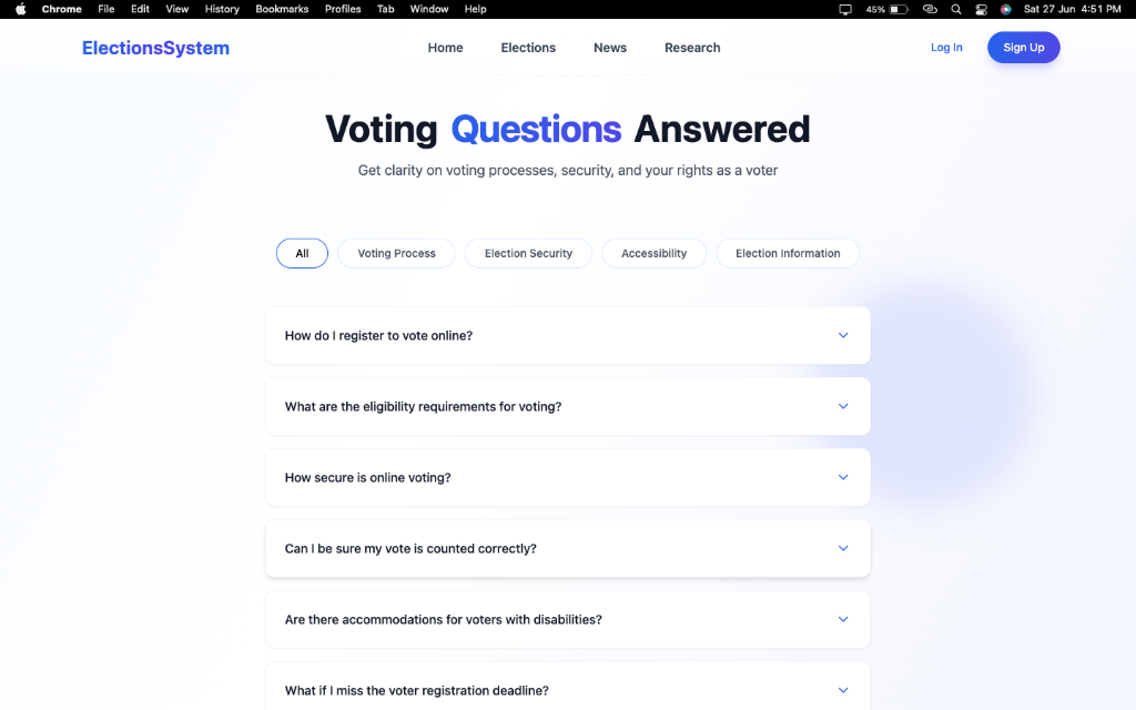 Voting Q&A Accordion Panel